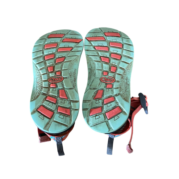 Chaco Z1 EcoTread Kids Sandal Waterproof Sports Orange Blue Straps SZ 3 - Picture 7 of 8